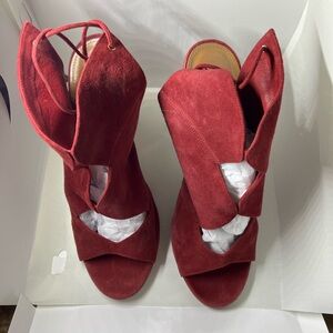 Aquazzura Burgundy Fabric Stiletto Heels –  Statement Pumps